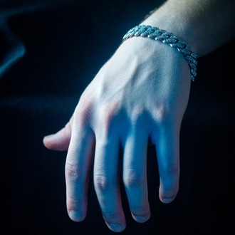 ICE “PRONG” SILVER BRACELET