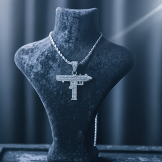 ICE-C "UZI" SILVER PENDANT