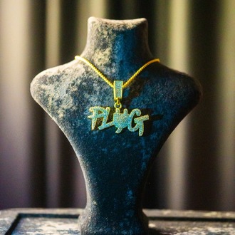 ICE "PLUG" GOLD PENDANT