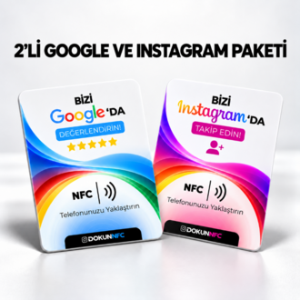 2’li Google ve Instagram Paketi 15x10 cm