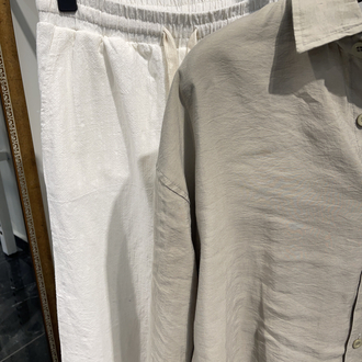 SuYeşili Modal Gömlek Keten Pantolon Kombini