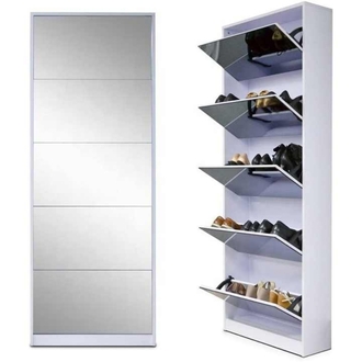 PREMİUM DEKOR AYNALI METAL AYAKKABILIK (3-4-5 KATLI SEÇENEK)  EBATLAR:50cm / 107-136-170cm/ 15cm