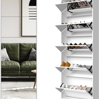 PREMİUM DEKOR AYNALI METAL AYAKKABILIK (3-4-5 KATLI SEÇENEK)  EBATLAR:50cm / 107-136-170cm/ 15cm