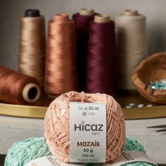 HİCAZ %100 COTTON (PAMUK) PULLU İP ( 100 GRAM )