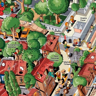 İstanbul Sultanahmet Poster ( İngilizce ) imzalı