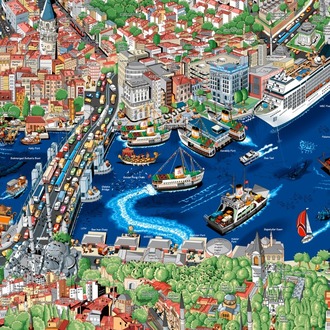 İstanbul Poster( İngilizce ) imzalı