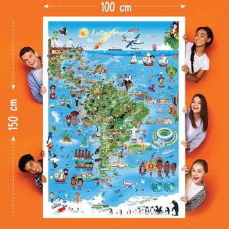 Latin America Map Poster ( İmzalı )