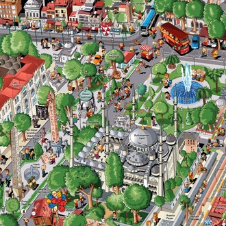 İstanbul Sultanahmet Poster ( Türkçe ) imzalı