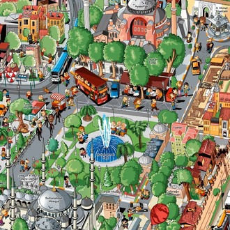 İstanbul Poster( İngilizce ) imzalı