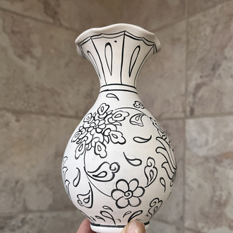 Tahrirli lotus vazo 15 cm 