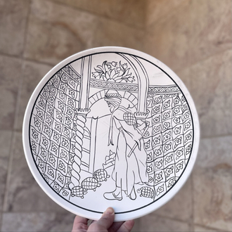 Kaplumbağa terbiyecisi tahrikli tabak 30 cm 