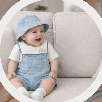 Yazlık Bebek Salopet Takım