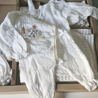 Müslin Bebek Hastane Çıkış Takımı 