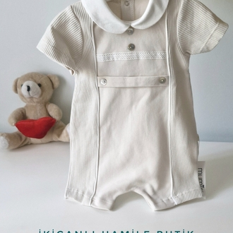 Yazlık Erkek Bebek Tulum -Bebek Romper