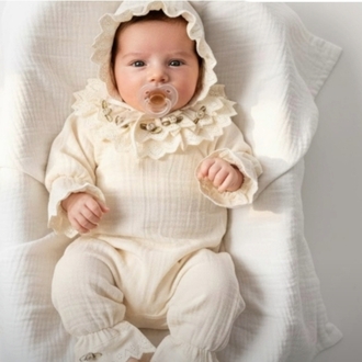 Müslin Bebek Takım-Müslin Tulum Takım 3,6,9 ay