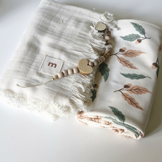 Muslin + penye battaniye seti