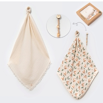 Muslin + penye battaniye seti