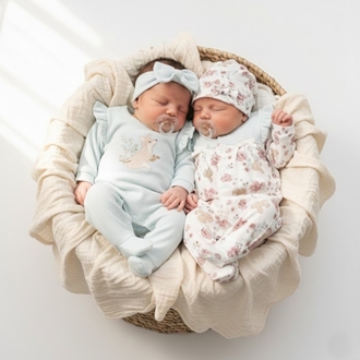 Kız Bebek 2li Tulum Set - Sincaplı Tulum Set 