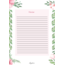 Pembe Çiçekli Notepad