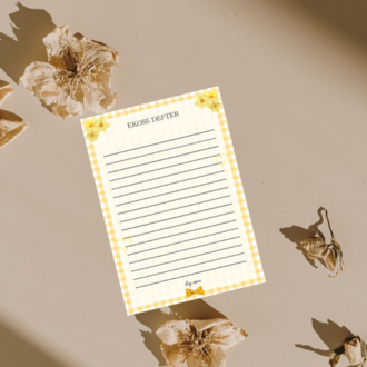 Sarı Ekose Defter