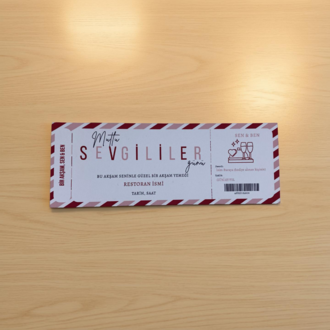 Mutlu Sevgililer Günü Ticket Kart