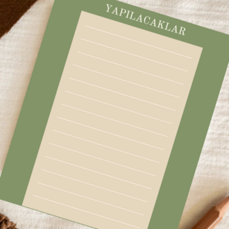 Minimal Yeşil Yapılacaklar Listesi