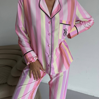 Mat Saten Pijama Takımı