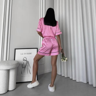 Saten Şortlu Pijama Takımı