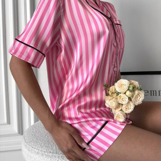 Saten Şortlu Pijama Takımı