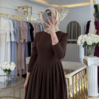 LARİN ELBİSE (kahverengi)