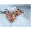 gold rose letters key chain