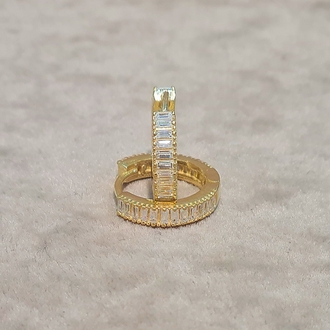 925 AYAR GÜMÜŞ GOLD RENK KÜPE 1 NO