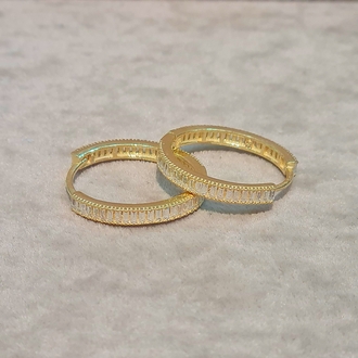 925 AYAR GÜMÜŞ GOLD KAPLAMA 4 NOLU KÜPE