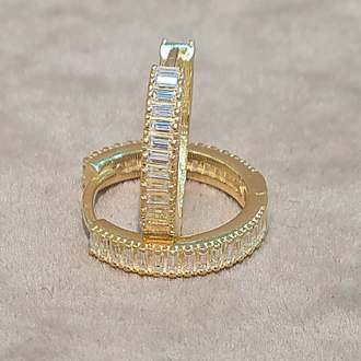 925 AYAR GÜMÜŞ GOLD KAPLAMA KÜPE 2 NO