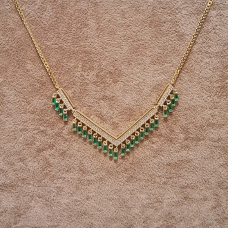 925 AYAR GÜMÜŞ GOLD KAPLAMA KOLYE