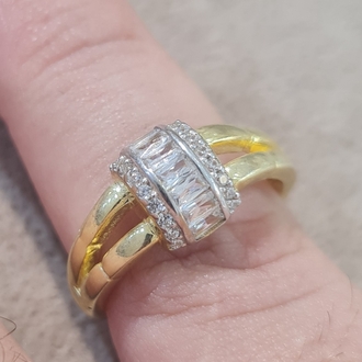 gümüş gold kaplama yüzük