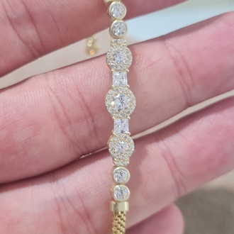 gümüş gold kaplama bileklik