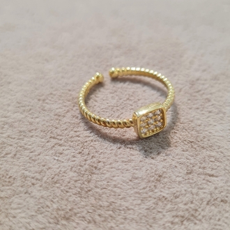 gümüş gold kaplama yüzük