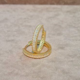 925 AYAR GÜMÜŞ GOLD KAPLAMA KÜPE 3 NO