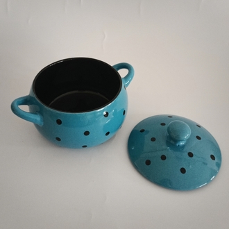 Retro Mavi Mini Güveç