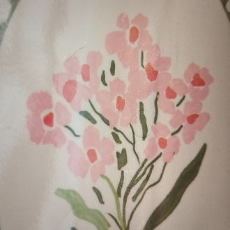 Retro Melamin Kaşıklık - Pembe Çiçekli