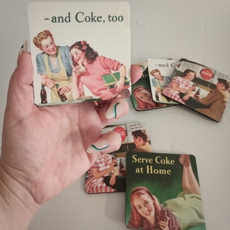 Retro Coca Cola Bardak Altlığı - 3'lü Set