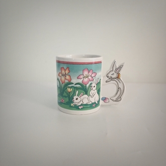 Tavşan Kulplu Vintage Kupa - Damgasız