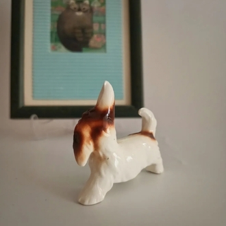 Vintage Porselen Terrier Biblo