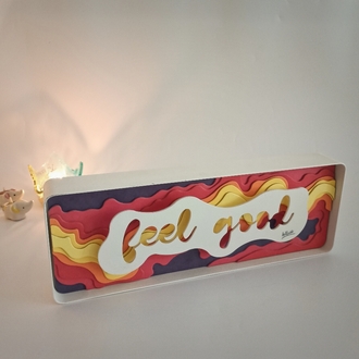 Retro Metal Çerçeveli Feel Good Tabela