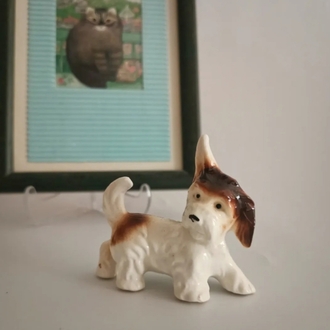 Vintage Porselen Terrier Biblo