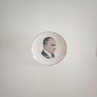 Sümerbank Atatürk Portreli Dekor Tabak
