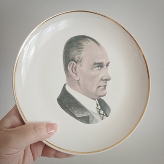 Sümerbank Atatürk Portreli Dekor Tabak