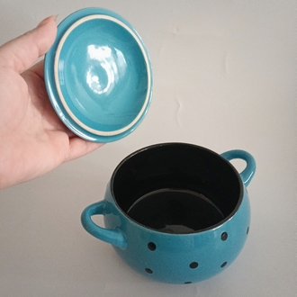 Retro Mavi Mini Güveç