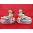 Melek Figürler-QQC 2Lİ TAŞTA OTURAN MELEK>>12.3X7.5X10.5 CM